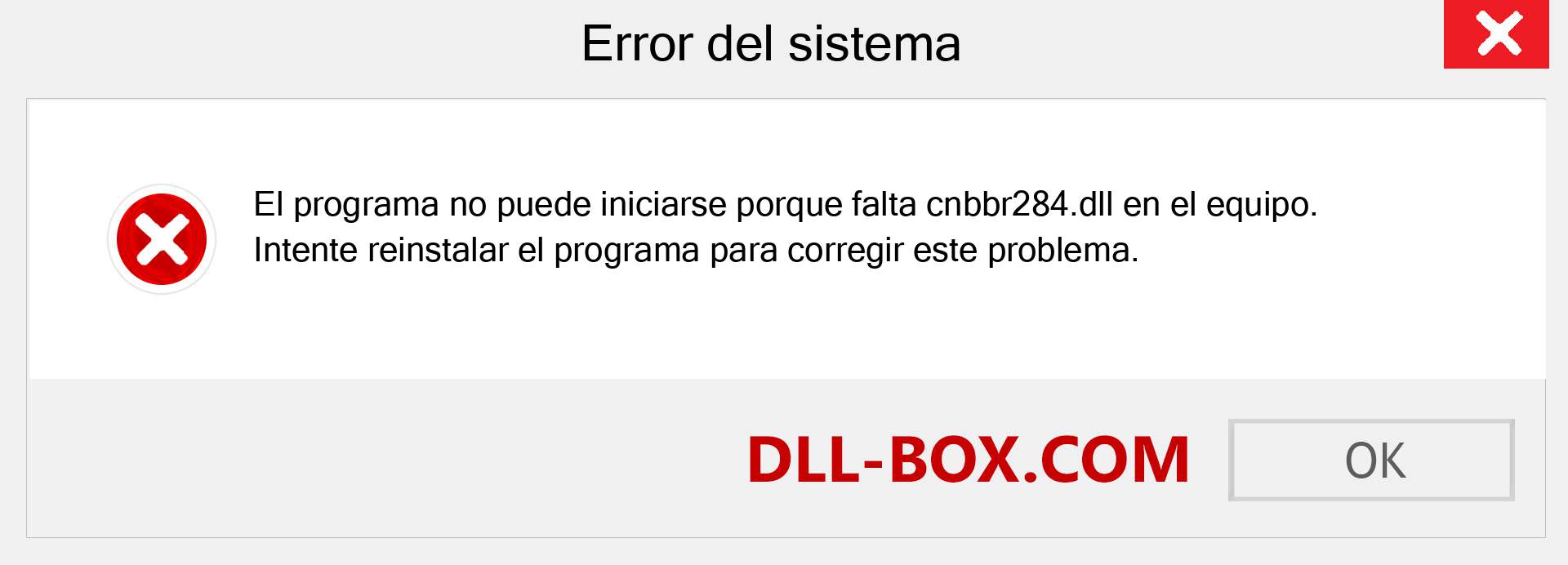 ¿Falta el archivo cnbbr284.dll ?. Descargar para Windows 7, 8, 10 - Corregir cnbbr284 dll Missing Error en Windows, fotos, imágenes